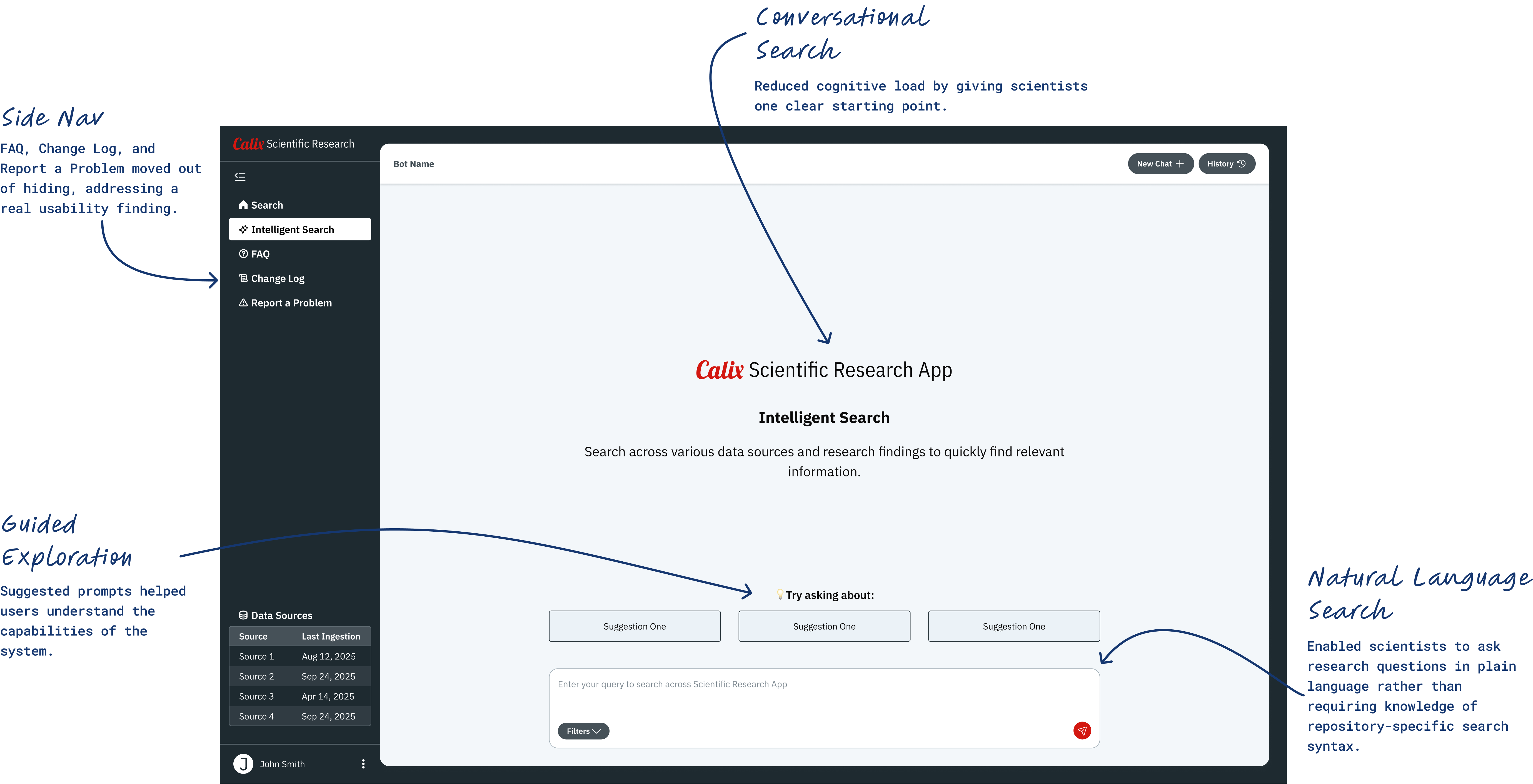 Intelligent search screen